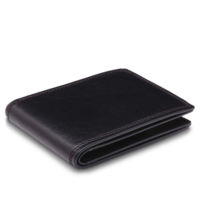 Bosca Menâ€™s Wallet, Dolce Leather Slim Bifold Wallet, Black - Image 3
